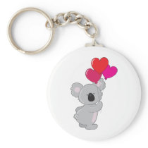 Koala Heart Balloons Keychain