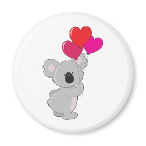 Koala Heart Balloons Magnet