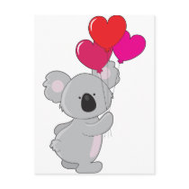 Koala Heart Balloons Post Card