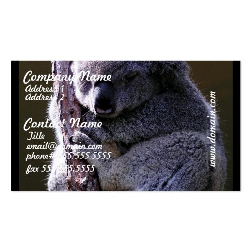 Koala in Tree Business Cards