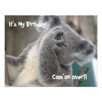 Koala Invite Birthday Party invitations