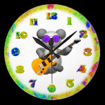 Koala playing guitar clock wall clocks