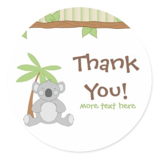 Koala Thank You Stickers sticker