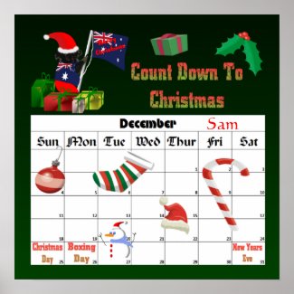 Koalaclaws Countdown To Christmas print