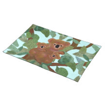 Koalas in the Eucalyptus Custom Placemats