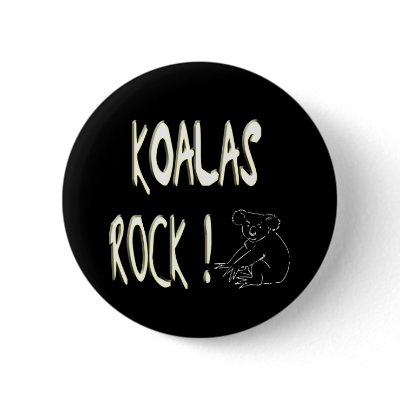 Koalas Rock! Button