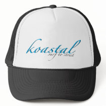 Koastal Black White Trucker Hat