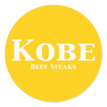 Kobe Beef Steaks Gifts Round Stickers