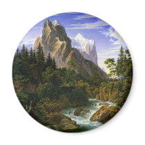 Koch - Das Wetterhorn von der Rosenlaui aus, 1824 Refrigerator Magnets