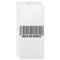 Koch im Dienst Barcode icon rack cards