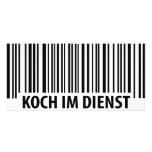 Koch im Dienst Photo Card Template