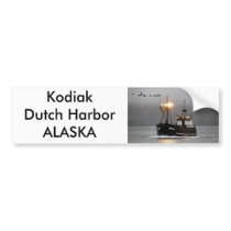 Kodiak, Crab Boat in Dutch Harbor, Alaska Bumper Sticker