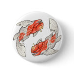 Kohaku dunkleosteus koi button
