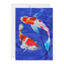 Kohaku Duo in Deep Blue Pond Invitations