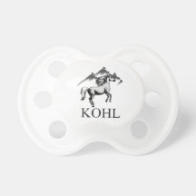 Kohl Colt Logo_BW and Text Pacifier