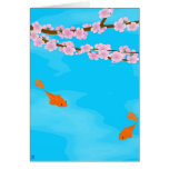 Koi and Sakura Note Card