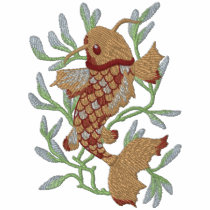 Koi Art Nouveau embroidered shirts by Embroidery4U Koi Art Nouveau embroidered shirts