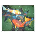 koi, asian art, fish, animals, painting posters