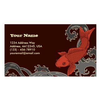 Koi (Brown Background) Business Card