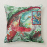 Koi Carp Fish Painting by Alexandra Cook Pillows Koi Carp Fish Painting by Alexandra Cook Pillows