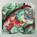 Koi Carp Fish Painting posters