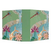 Koi Dragonfly Water Pond notebook binders by dooni_notebooks Koi Dragonfly Water Pond notebook binders