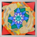 Koi Fish and Lotus Canvas Print