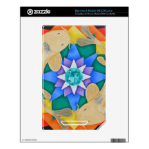 Koi Fish and Lotus eReader Skin Decal For NOOK Color