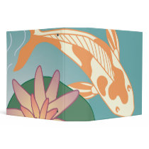 koi fish and water lily notebook binders by dooni_notebooks koi fish and water lily notebook binders