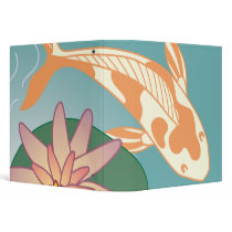koi fish and water lily notebook binders by dooni_notebooks koi fish and water lily notebook binders