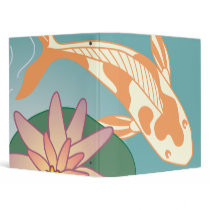 koi fish and water lily notebook binders by dooni_notebooks koi fish and water lily notebook binders