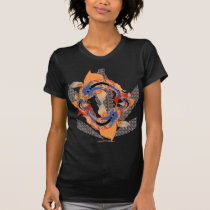 Koi Fish Chrome Swim Black Tee t-shirts