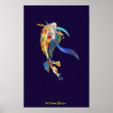 Koi fish in Space Wall Decor Artistic Picture posters