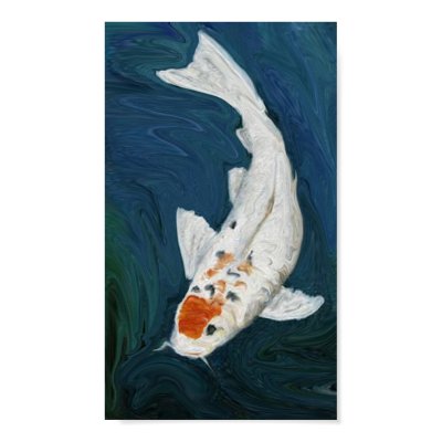 "Koi" Fish Oil  Reproduction Art Print by CharlottesWebArt