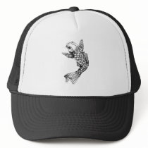 Koi Fish Outline Mesh Hats