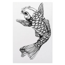 Koi Fish Outline stationery by tshirtdart Koi Fish Outline stationery