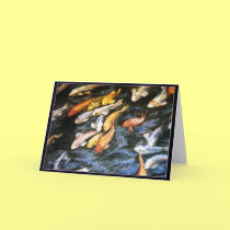 Koi Fish Painting Greeting Card