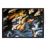 Koi Fish Painting Greeting Card cards