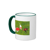 koi fish painting, mug, cup
