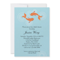 Koi Fish Pond Bridal Shower Invitation