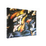 Koi Fish Pond Painting Wrapped Canvas Art Print Stretched Canvas Print