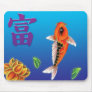 Koi Fish & Yellow Lotus Mouse Pad
