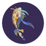 Koi Glass Art  Designer's Stickers  left