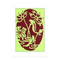 Koi in Lotus Pond posters