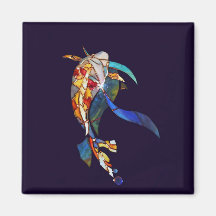 Koi in Space Glass Art Designer's Magnets left