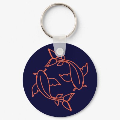 Koi Lines Keychain by trennea