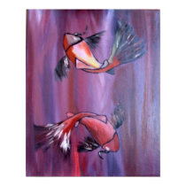 Koi Love Poster print by wickedwahina1 Koi Love Poster print
