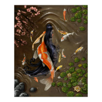Koi Mermaid Print