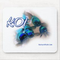 Koi Mousepad in Blues and Greens