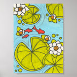 Koi Pond Mixed Media Print